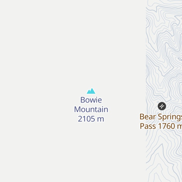 Map of Bowie Mountain