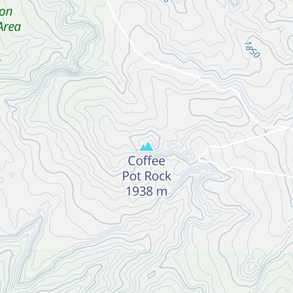 Map of Coffee Pot Rock