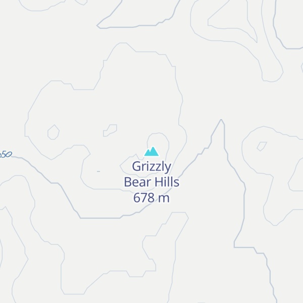 Map of Grizzly Bear Hills