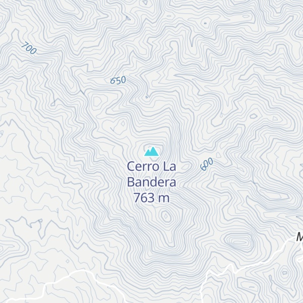 Map of Cerro La Bandera