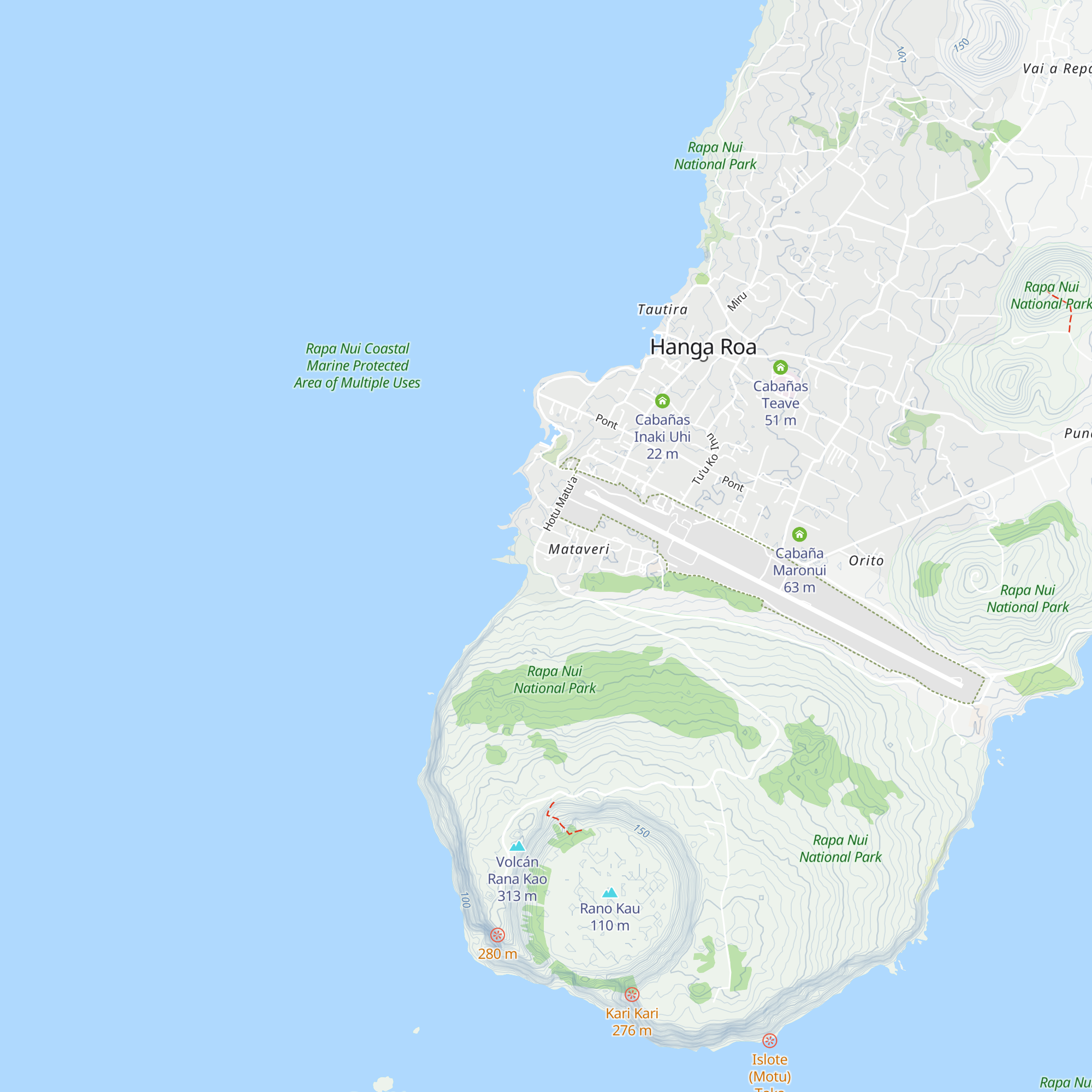 Cabañas Anakena map