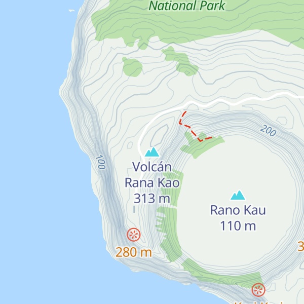 Map of Volcán Rana Kao
