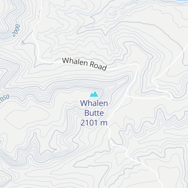 Map of Whalen Butte
