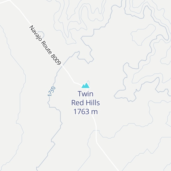 Map of Twin Red Hills
