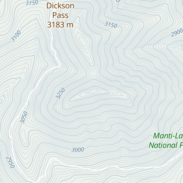 Map of South Peak