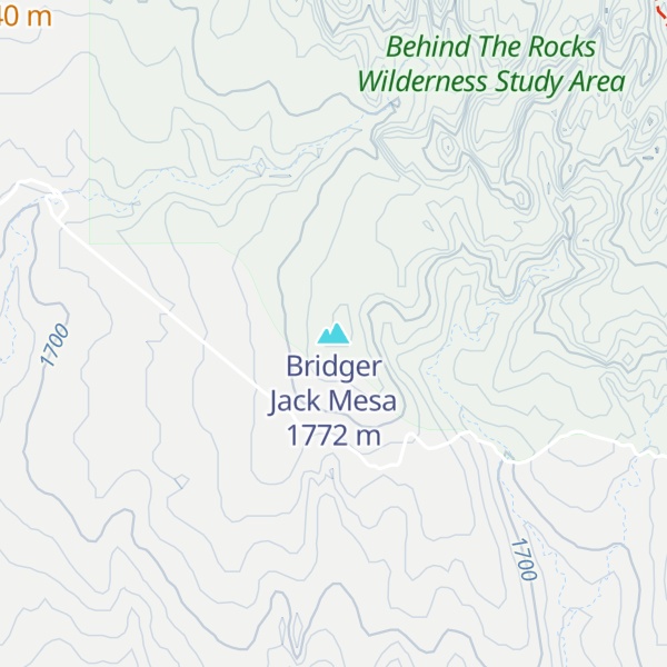 Map of Bridger Jack Mesa