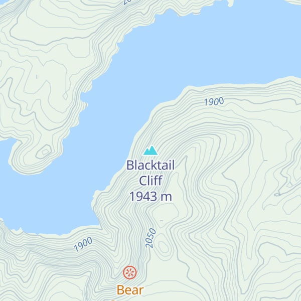 Map of Blacktail Cliff