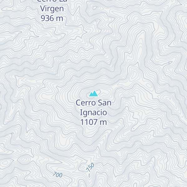 Map of Cerro San Ignacio