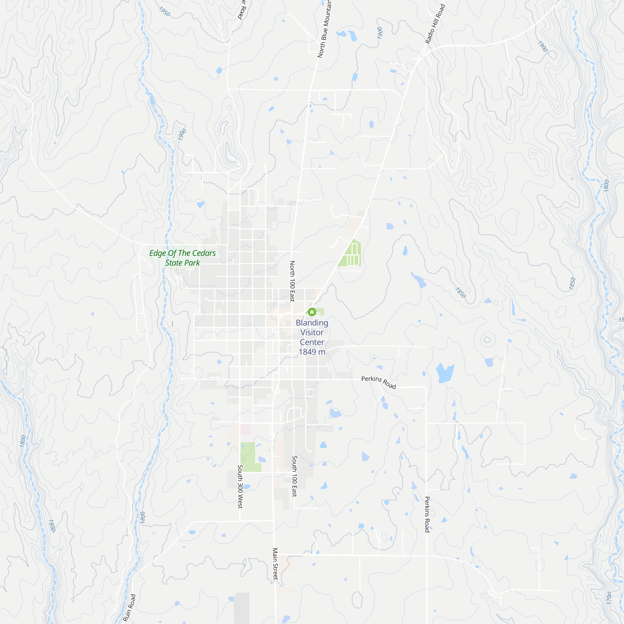 Blanding Visitor Center map