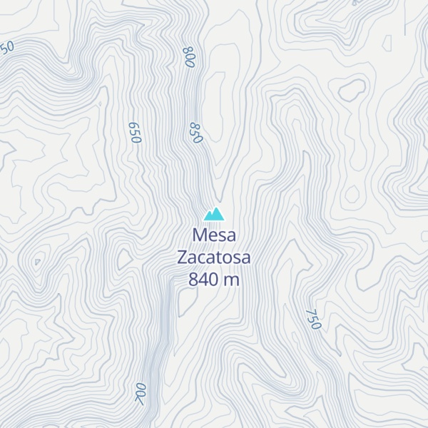 Map of Mesa Zacatosa