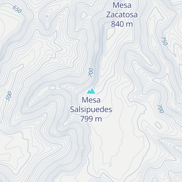 Map of Mesa Salsipuedes