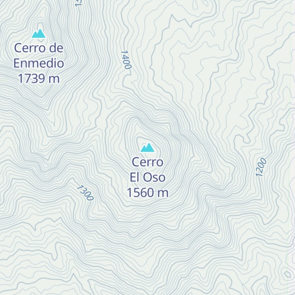 Map of Cerro El Oso