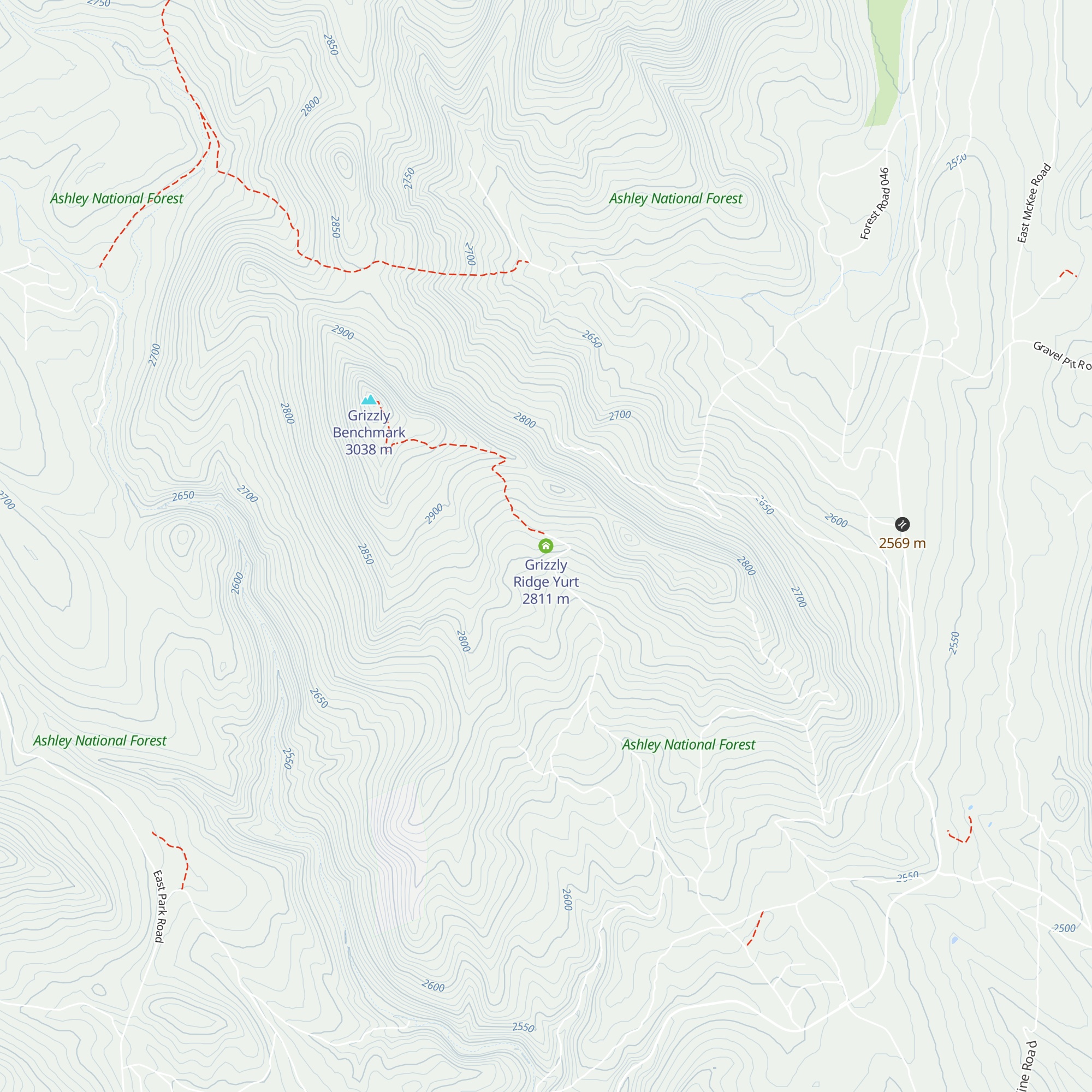 Grizzly Ridge Yurt map