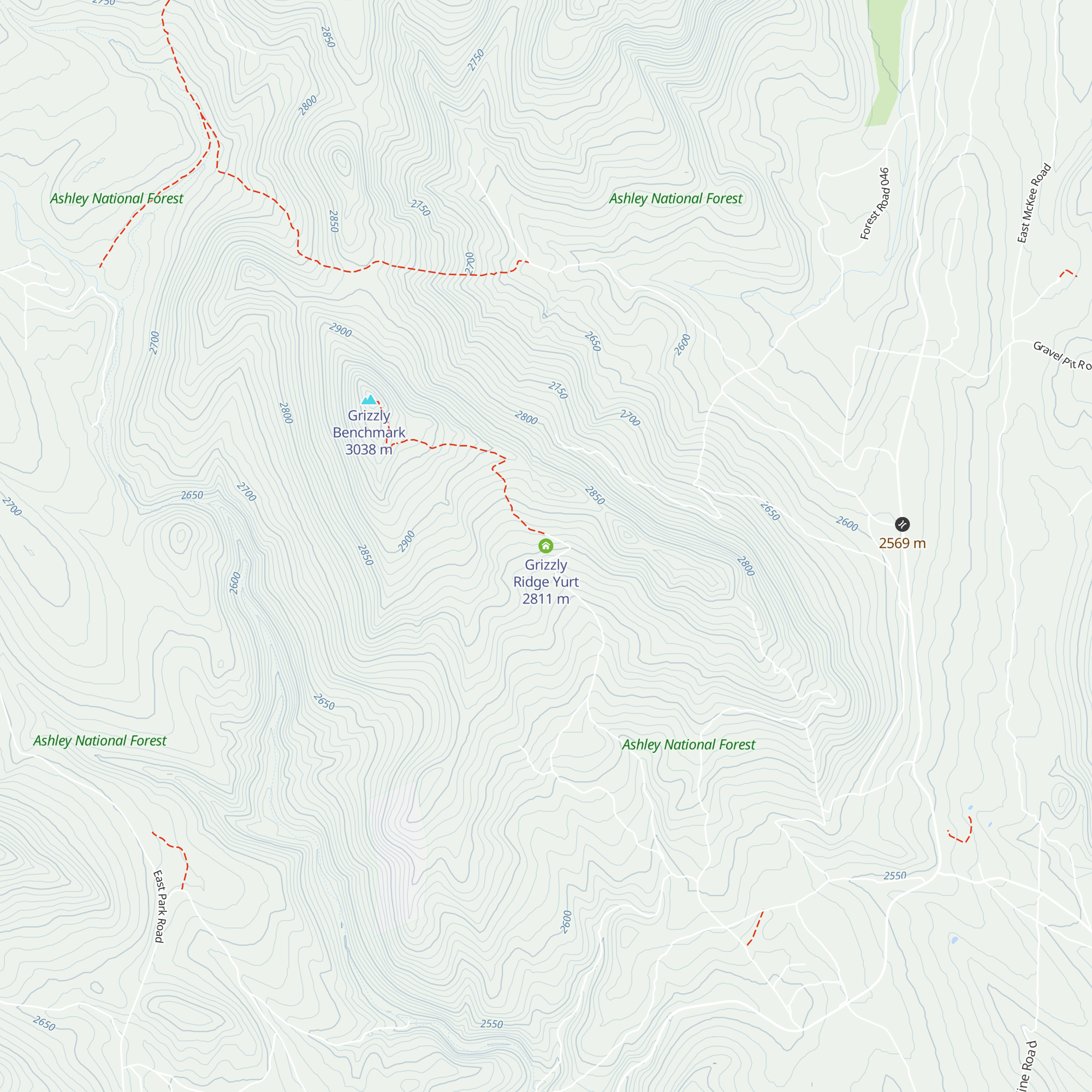 Grizzly Ridge Yurt map