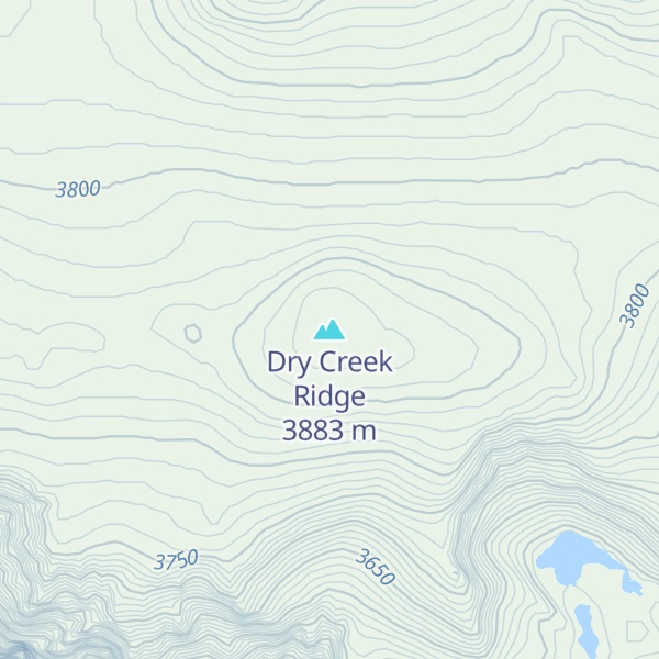 Map of Dry Creek Ridge