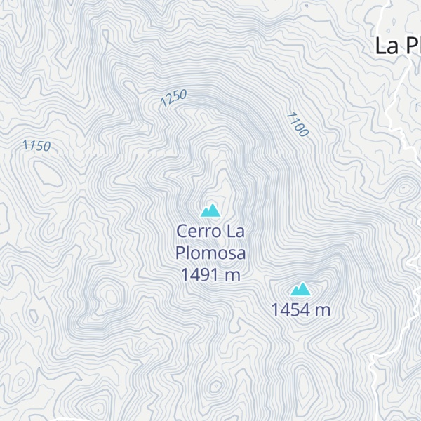 Map of Cerro La Plomosa