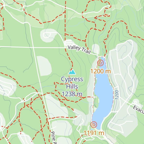 Map of Cypress Hills