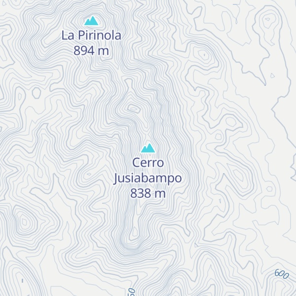 Map of Cerro Jusiabampo
