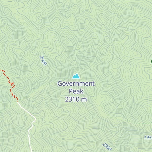 Map of Government Peak