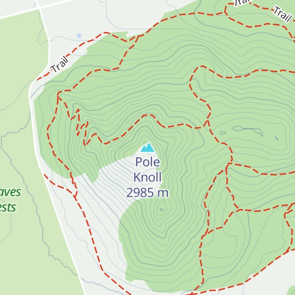 Map of Pole Knoll