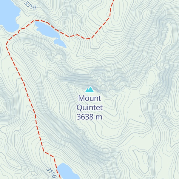 Map of Mount Quintet