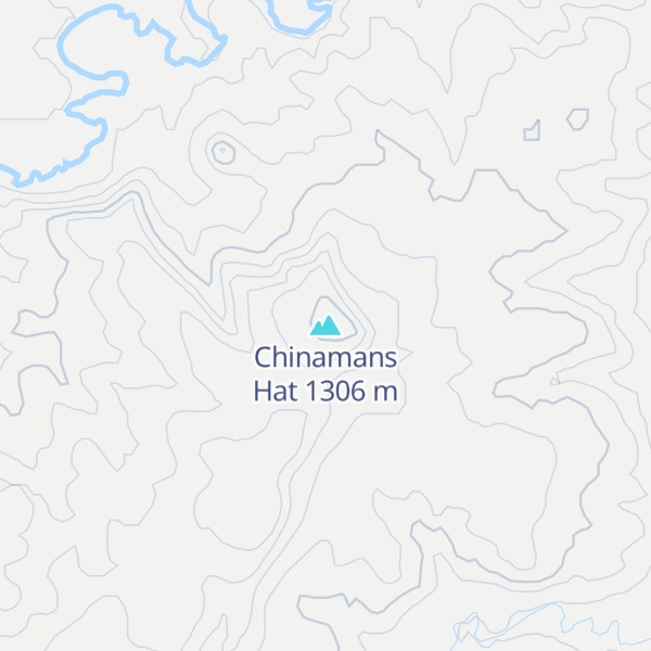 Map of Chinamans Hat