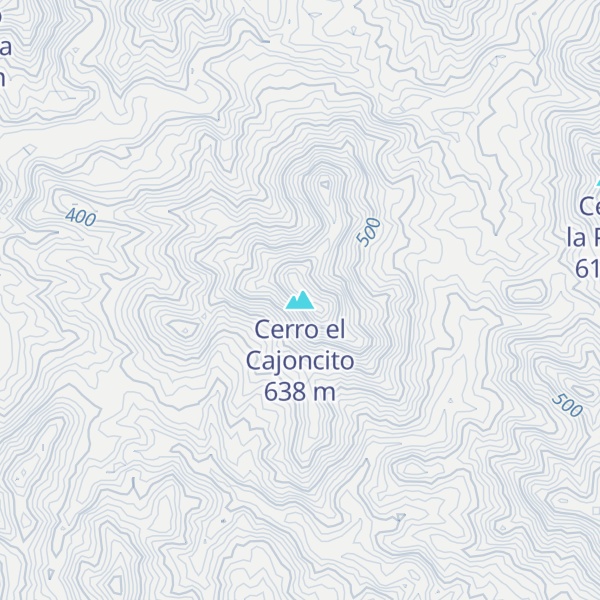 Map of Cerro el Cajoncito