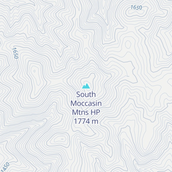 Map of South Moccasin Mtns HP