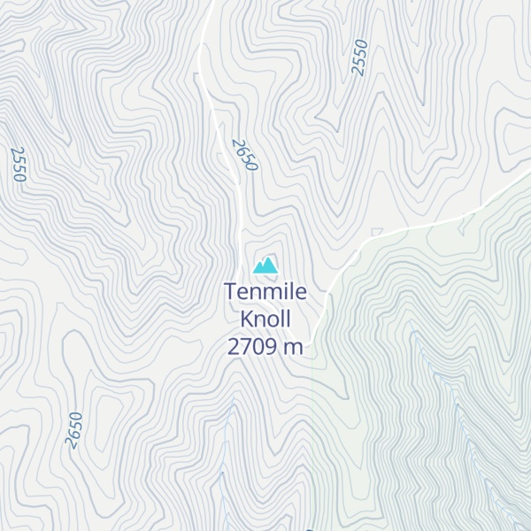 Map of Tenmile Knoll