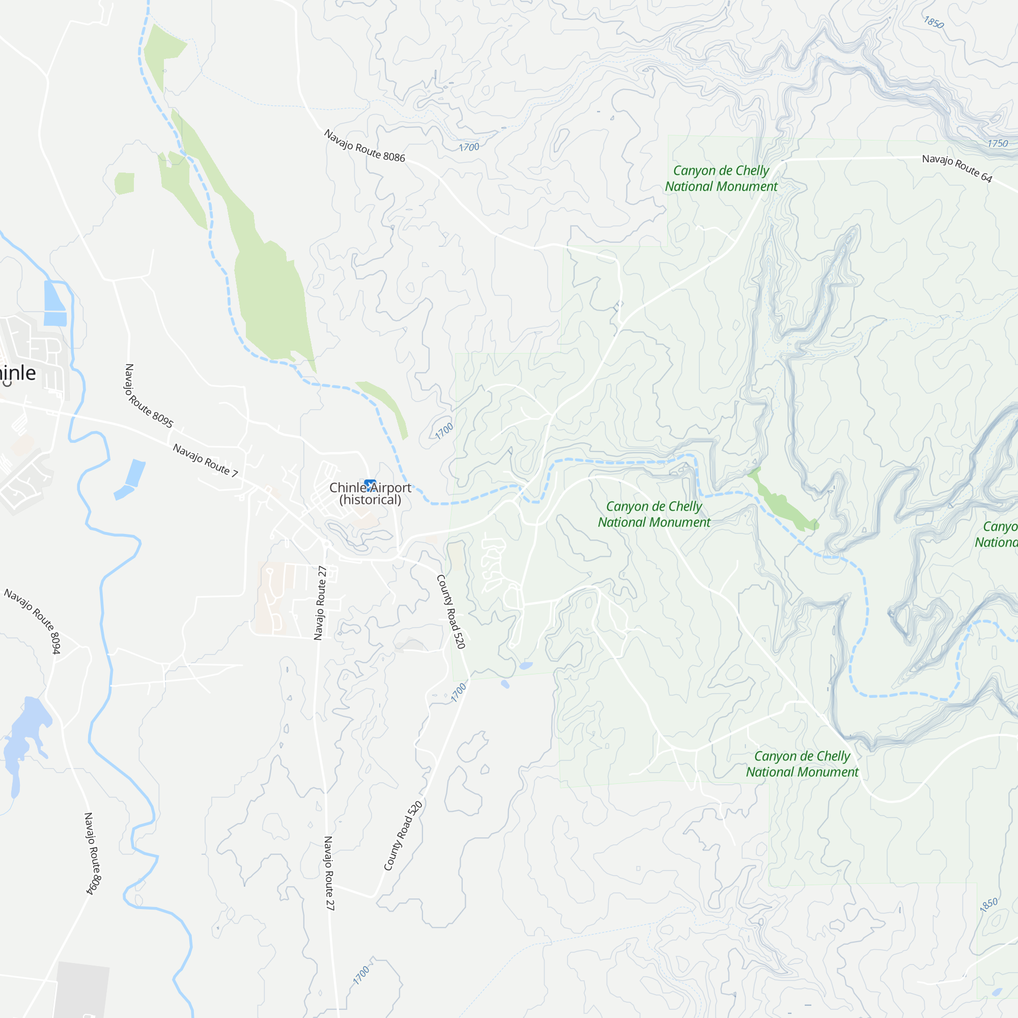 Canyon de Chelly Visitor Center map