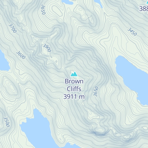 Map of Brown Cliffs
