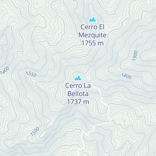 Map of Cerro La Bellota