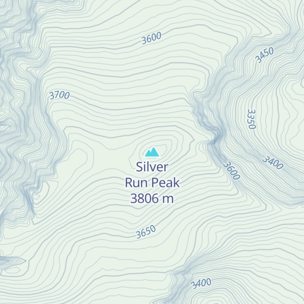 Map of Silver Run Peak