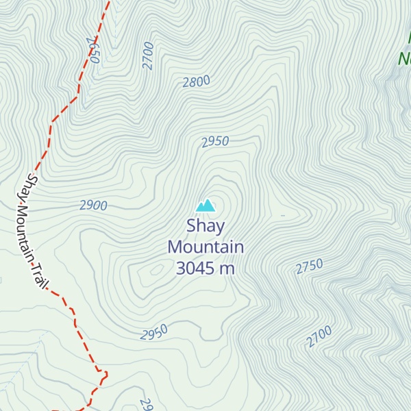 Map of Shay Mountain