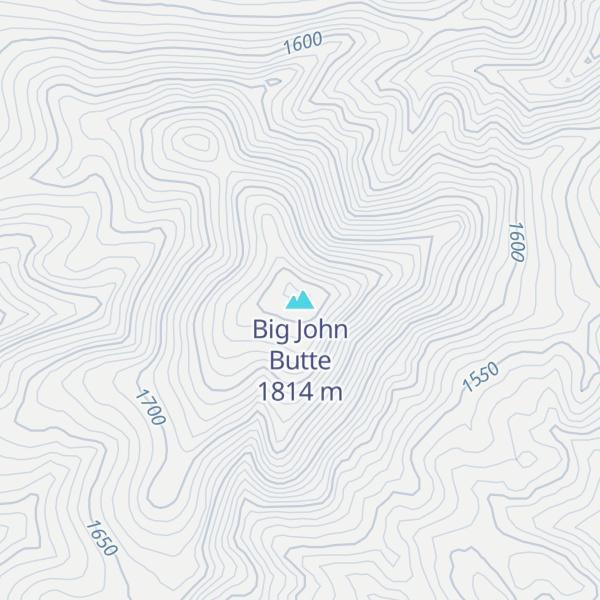 Map of Big John Butte