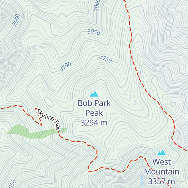 Map of Bob Park Peak