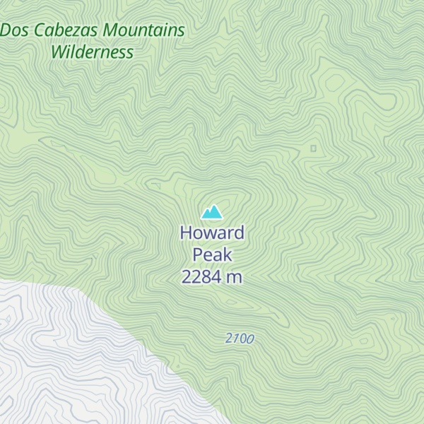 Map of Howard Peak