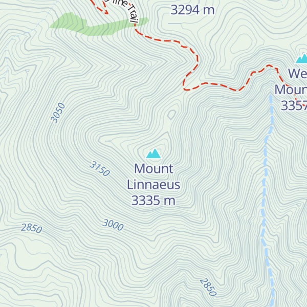Map of Mount Linnaeus