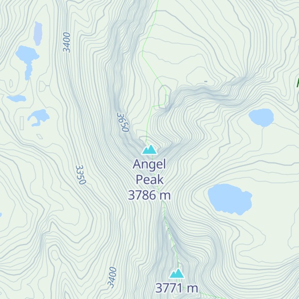 Map of Angel Peak