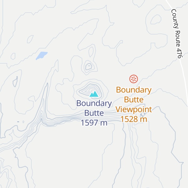 Map of Boundary Butte