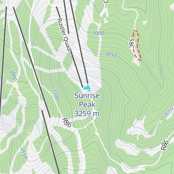 Map of Sunrise Peak