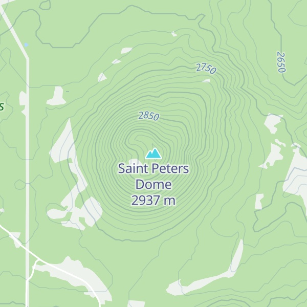 Map of Saint Peters Dome
