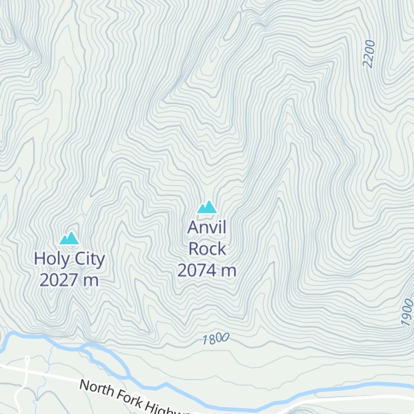 Map of Anvil Rock