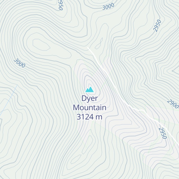 Map of Dyer Mountain