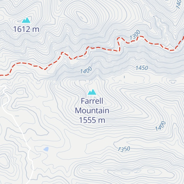 Map of Farrell Mountain
