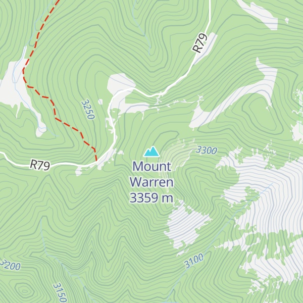 Map of Mount Warren