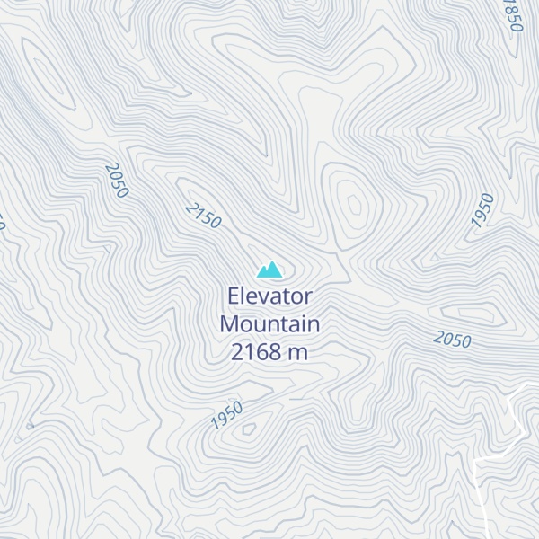 Map of Elevator Mountain
