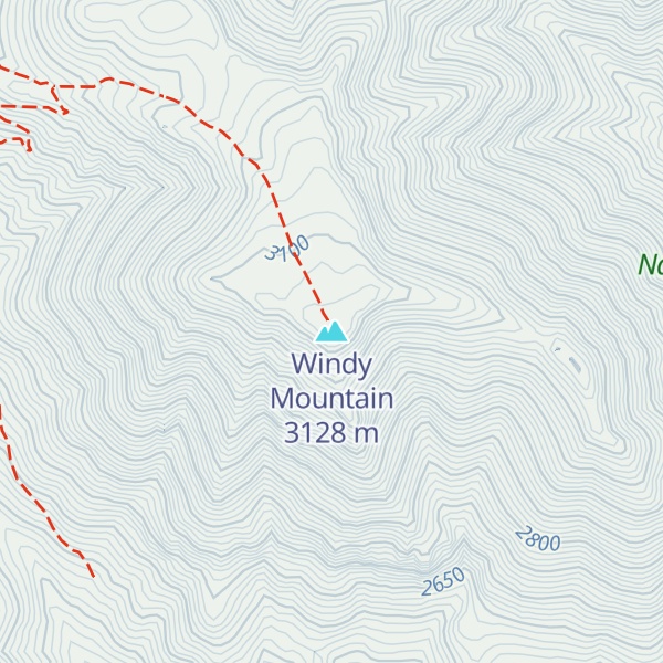 Map of Windy Mountain