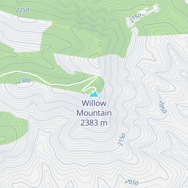 Map of Willow Mountain