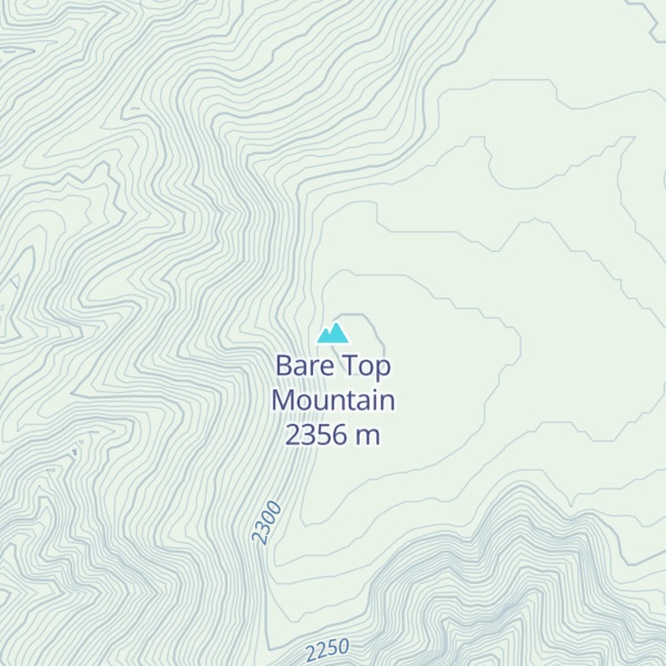 Map of Bare Top Mountain